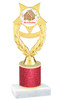 Gingerbread House theme trophy. Red Glitter Column.  Great for your Holiday events, contests and parties. ph97