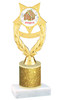 Gingerbread House theme trophy. Gold Glitter Column.  Great for your Holiday events, contests and parties. ph97