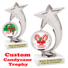 Custom Candy Cane trophy.  Great trophy for all of your holiday events and pageants.  6061s