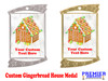 Custom Gingerbread House Medal.  Great for all of your holiday events and parties.