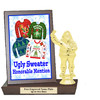 Ugly Sweater Plaque and Figure.   A unique award for all of your Holiday Pageants, Events and more.  Honorable mention