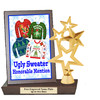 Ugly Sweater Plaque and Figure.   A unique award for all of your Holiday Pageants, Events and more.  Honorable mention