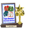 Ugly Sweater Plaque and Figure.   A unique award for all of your Holiday Pageants, Events and more.  Honorable mention