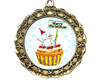 Holiday Cupcake  medal.  Great medal for those Holiday Events, Baking Contests and more!  md40g