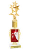 Custom Santa Trophy.  Great trophy for those Holiday Events, Pageants, Contests and more!   14" tall - r450