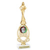 Santa trophy with Holographic Santa insert.  Great trophy for those Holiday Events, Pageants, Contests and more!  