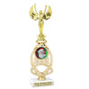 Santa trophy with Holographic Santa insert.  Great trophy for those Holiday Events, Pageants, Contests and more!  