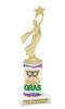 Mardi Gras Theme trophy.  Numerous figures available. Great trophy for your pageants, events, contests and more!   21-001