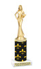 Mardi Gras Theme trophy.  Numerous figures available. Great trophy for your pageants, events, contests and more!   21-002