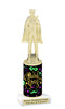 Mardi Gras Theme trophy.  Numerous figures available. Great trophy for your pageants, events, contests and more!   21-003