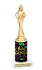 Mardi Gras Theme trophy.  Numerous figures available. Great trophy for your pageants, events, contests and more!   21-003