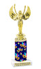 Mardi Gras Theme trophy.  Numerous figures available. Great trophy for your pageants, events, contests and more!   21-004