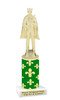 Mardi Gras Theme trophy.  Numerous figures available. Great trophy for your pageants, events, contests and more!   21-006