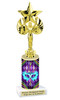 Mardi Gras Theme trophy.  Numerous figures available. Great trophy for your pageants, events, contests and more!   21-007