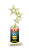 Mardi Gras Theme trophy.  Numerous figures available. Great trophy for your pageants, events, contests and more!   21-008