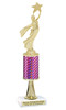 Modern Victory with Star  trophy.  Great trophy for your pageants, events, contests and more!   1 Column w/stem.. 5087g