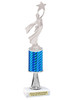 Modern Victory with Star  trophy.  Great trophy for your pageants, events, contests and more!   1 Column w/stem.. 5087s