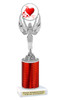 Valentine theme trophy.  Great trophy for your pageants, events, contests and more!   6010-2