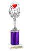 Valentine theme trophy.  Great trophy for your pageants, events, contests and more!   6010-2