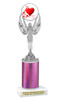 Valentine theme trophy.  Great trophy for your pageants, events, contests and more!   6010-2