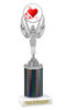 Valentine theme trophy.  Great trophy for your pageants, events, contests and more!   6010-2