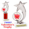 Valentine theme trophy.  Great trophy for your pageants, events, contests and more!   6061-1
