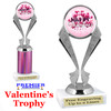 Valentine theme trophy.  Great trophy for your pageants, events, contests and more!   5096-2