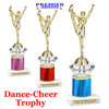 Cheer - Dance Trophy.  Great trophy for your pageants, events, contests and more!   1 Column w/diamond.. f640