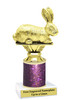Easter theme trophy. Bunny with glitter column. Great award for your pageants, Easter Egg Hunts, contests, competitions and more. 