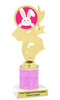 Easter theme trophy.  Festive award for your Easter pageants, contests, competitions and more.  Glitter Column - 92766