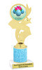 Easter theme trophy.  Festive award for your Easter pageants, contests, competitions and more.  Glitter Column - 92766
