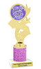 Easter theme trophy.  Festive award for your Easter pageants, contests, competitions and more.  Glitter Column - 92766