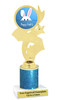 Easter theme trophy.  Festive award for your Easter pageants, contests, competitions and more.  Glitter Column - 92766