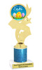 Easter theme trophy.  Festive award for your Easter pageants, contests, competitions and more.  Glitter Column - 92766