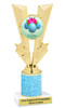 Easter theme trophy.  Festive award for your Easter pageants, contests, competitions and more.  Glitter Column - 92746