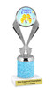 Easter theme trophy.  Festive award for your Easter pageants, contests, competitions and more.  Glitter Column - 5096