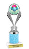 Easter theme trophy.  Festive award for your Easter pageants, contests, competitions and more.  Glitter Column - 5096