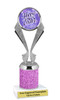 Easter theme trophy.  Festive award for your Easter pageants, contests, competitions and more.  Glitter Column - 5096