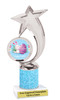 Easter theme trophy.  Festive award for your Easter pageants, contests, competitions and more.  Glitter Column - 6061