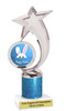 Easter theme trophy.  Festive award for your Easter pageants, contests, competitions and more.  Glitter Column - 6061