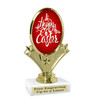 Easter theme trophy.  Festive award for your Easter pageants, contests, competitions and more.  90075-6