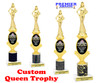 Custom Queen trophy.  Great for your pageants, contests, competitions and for the Queen in your life.