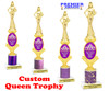 Custom Queen trophy.  Great for your pageants, contests, competitions and for the Queen in your life.  Purple