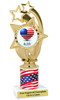  Patriotic theme trophy. Great trophy for all of your patriotic themed events!  (ph55