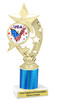 Patriotic theme trophy. Great trophy for all of your patriotic themed events!  (h208