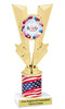 Patriotic theme trophy. Great trophy for all of your patriotic themed events!  (92746