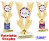 Patriotic theme trophy. Great trophy for all of your patriotic themed events!  (92746