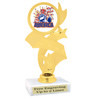 Patriotic theme trophy. Great trophy for all of your patriotic themed events!  (92766