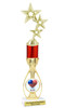 Patriotic theme trophy.  14" tall Great trophy for all of your patriotic themed events!  (5061