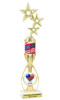 Patriotic theme trophy.  14" tall Great trophy for all of your patriotic themed events!  (5061